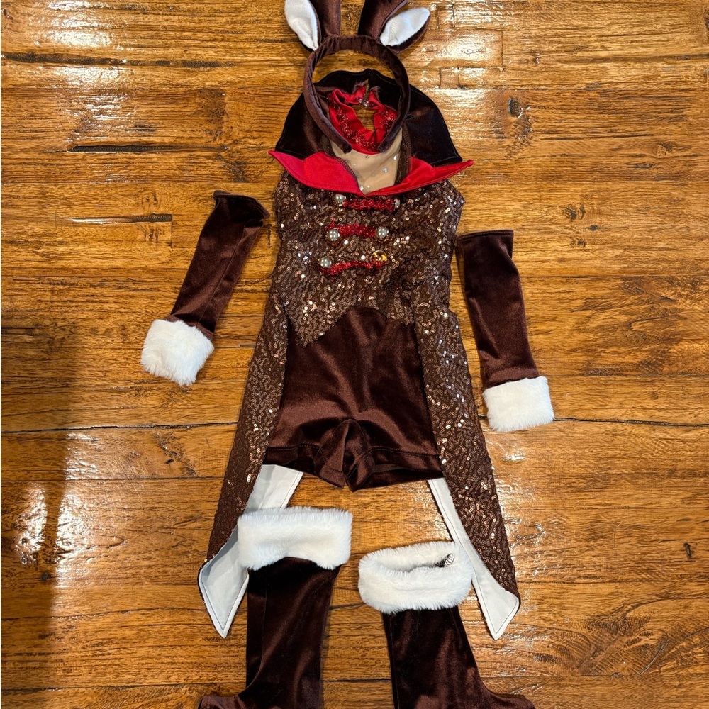 Reindeer Sequin Kids Costume with Ears